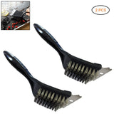 2Pcs BBQ Grill Brushes Stainless Steel Bristles Cleaning Brushes Barbecue Grill Brushes Scrapers In Australia - Darrahopens