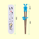 1 Pair Kids Wood Chopsticks Cartoon Children Chopsticks Learning Easy to Use Training Chopsticks for Children Kids