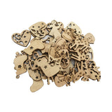 100Pcs Mix Wooden Christmas Tree Ornaments Mini Santa Claus Snowman Elk Snowflakes Christmas Tree Hanging Pendants