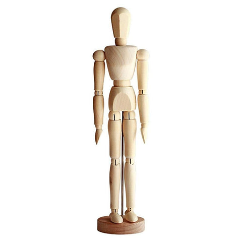 Drawing Mannequin Wooden Human Mannequin for Drawing and Painting 13cm Artistic Mannequin with Base and Flexible Body In Australia - Darrahopens
