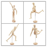 Drawing Mannequin Wooden Human Mannequin for Drawing and Painting 13cm Artistic Mannequin with Base and Flexible Body In Australia - Darrahopens
