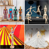 Drawing Mannequin Wooden Human Mannequin for Drawing and Painting 13cm Artistic Mannequin with Base and Flexible Body In Australia - Darrahopens