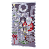 Christmas Lace Curtains LED Light Santa Claus Half Blackout Curtains Living Room Bedroom Home Decor In Australia - Darrahopens
