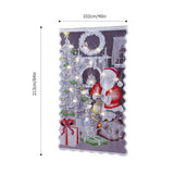 Christmas Lace Curtains LED Light Santa Claus Half Blackout Curtains Living Room Bedroom Home Decor