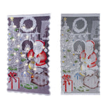 Christmas Lace Curtains LED Light Santa Claus Half Blackout Curtains Living Room Bedroom Home Decor In Australia - Darrahopens