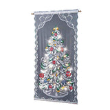Christmas Lace Curtains LED Light Christmas Tree Half Blackout Curtains Living Room Bedroom Home Decor In Australia - Darrahopens