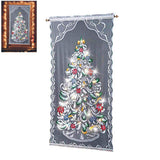 Christmas Lace Curtains LED Light Christmas Tree Half Blackout Curtains Living Room Bedroom Home Decor In Australia - Darrahopens