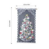 Christmas Lace Curtains LED Light Christmas Tree Half Blackout Curtains Living Room Bedroom Home Decor In Australia - Darrahopens