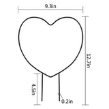 2 Pcs Black Iron Garden Trellis for Climbing Plant Vine Plant Metal Support Wire Heart Shaped Plants Climbing Holder Rack