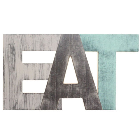 Christmas Wooden Hanging Rustic Multicolor Cutout Wooden EAT Letters Wall Mounted Decorative Signs In Australia - Darrahopens