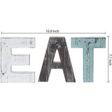 Christmas Wooden Hanging Rustic Multicolor Cutout Wooden EAT Letters Wall Mounted Decorative Signs In Australia - Darrahopens
