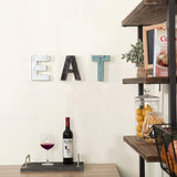 Christmas Wooden Hanging Rustic Multicolor Cutout Wooden EAT Letters Wall Mounted Decorative Signs