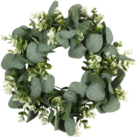 Artificial Green Wreath Wall Hanging Wreath Spring Door Decoration for Indoor Outdoor In Australia - Darrahopens