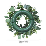 Artificial Green Wreath Wall Hanging Wreath Spring Door Decoration for Indoor Outdoor In Australia - Darrahopens