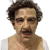 Halloween Latex Old Man Face Cover Halloween Fancy Dress Head for Masquerade Realistic Headgear