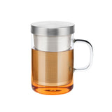 450ml Infuser Glass Tea Cup Borosilicate Glass Tea Cup with Filter and Lid In Australia - Darrahopens