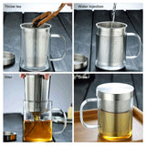 450ml Infuser Glass Tea Cup Borosilicate Glass Tea Cup with Filter and Lid In Australia - Darrahopens