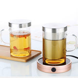 450ml Infuser Glass Tea Cup Borosilicate Glass Tea Cup with Filter and Lid