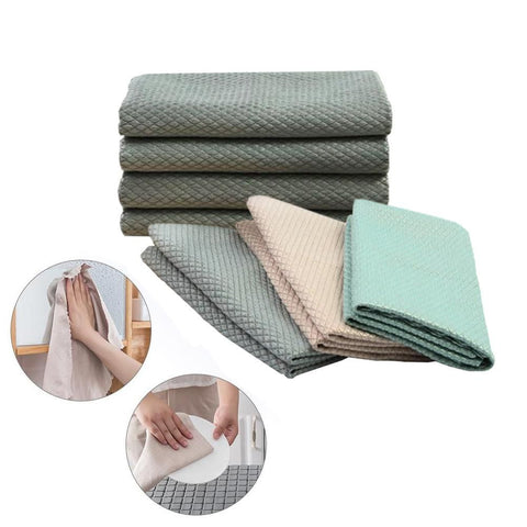Special Fish Scale Rag For Glass Cleaning No Traces Housework Cleaning Cloth Kitchen Oil Removal Non Marking Absorbent Non Linting Towel In Australia - Darrahopens