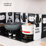 Aluminum Foldable Kitchen Gas Stove Oil Baffle Plate Kitchen Frying Pan Oil Splash Protection Screen