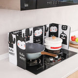 Aluminum Foldable Kitchen Gas Stove Oil Baffle Plate Kitchen Frying Pan Oil Splash Protection Screen