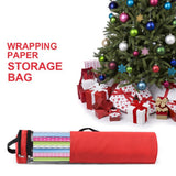 Christmas Cylinder Gift Wrap Storage Clear Bag Xmas Wrapping Paper Organiser Christmas Gift Wrap Paper Storage Holder