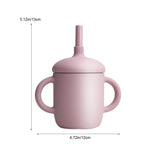 150ML Baby Cup Silicone Training Cup Sippy Cup with Straw Non Slip Handles Unbreakable Heat Resistant Trainer Cup for Babies Infants In Australia - Darrahopens