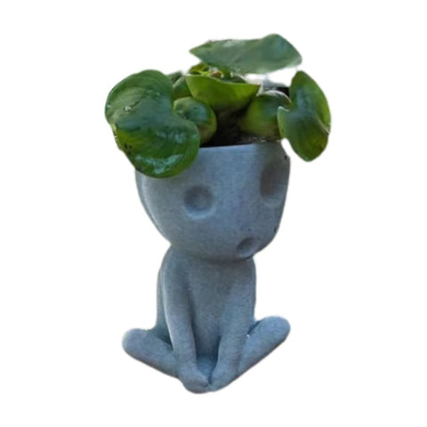 Luminous Face Planter Pot Head Flower Pot Cute Resin Succulent Planter Flowerpot with Drain Hole for House Office Decor In Australia - Darrahopens