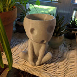 Luminous Face Planter Pot Head Flower Pot Cute Resin Succulent Planter Flowerpot with Drain Hole for House Office Decor In Australia - Darrahopens