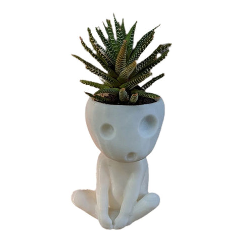 Luminous Face Planter Pot Head Flower Pot Cute Resin Succulent Planter Flowerpot with Drain Hole for House Office Decor In Australia - Darrahopens