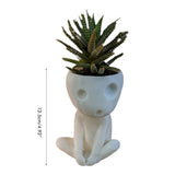 Luminous Face Planter Pot Head Flower Pot Cute Resin Succulent Planter Flowerpot with Drain Hole for House Office Decor In Australia - Darrahopens