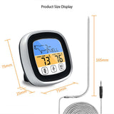 BBQ Thermometer 2 Alarm Mode Touch Screen Backlight Function Meat Thermometer for Outdoor Camping Picnic