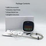 BBQ Thermometer 2 Alarm Mode Touch Screen Backlight Function Meat Thermometer for Outdoor Camping Picnic
