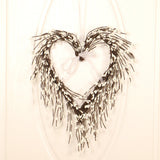 Heart Shaped Wreath Sprig Valentine's Day Wreath Wall Mounted Front Door Flower Wreath