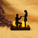 Iron Candle Holder Romantic Couple Candle Statue Gifts for Couple for Wedding Anniversary