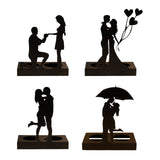 Iron Candle Holder Romantic Couple Candle Statue Gifts for Couple for Wedding Anniversary