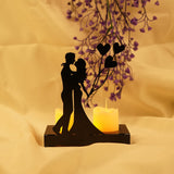 Iron Candle Holder Romantic Couple Candle Statue Gifts for Couple for Wedding Anniversary In Australia - Darrahopens