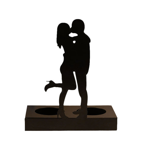 Iron Candle Holder Romantic Couple Candle Statue Gifts for Couple for Wedding Anniversary In Australia - Darrahopens