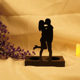 Iron Candle Holder Romantic Couple Candle Statue Gifts for Couple for Wedding Anniversary In Australia - Darrahopens