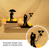 Iron Candle Holder Romantic Couple Candle Statue Gifts for Couple for Wedding Anniversary In Australia - Darrahopens
