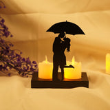 Iron Candle Holder Romantic Couple Candle Statue Gifts for Couple for Wedding Anniversary