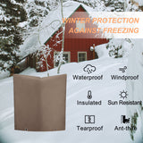 Backflow Preventer Insulation Cover Coffee Color 24x 24in Backflow Preventer Cover for Winter Pipe Freeze Protection