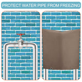Backflow Preventer Insulation Cover Black 24 x 24in Backflow Preventer Cover for Winter Pipe Freeze Protection