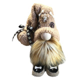Holiday Gnome Plush Doll Tiered Tray Decorative Dolls Handmade Stuffed Gnome Doll Home Decoration