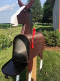 Unique Cow And Horse Mailbox Metal Wall Mounted Mailbox Outdoor Garden Decoration