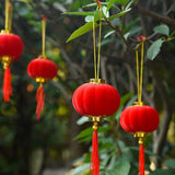 Lanterns Round Small Handcrafted Lantern Decoration for Tent RV Courtyard Terrace Red