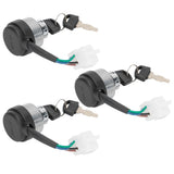 3Set Electric Door Lock 4-Wire Ignition Switch with Keys for 168F/170F/GX160/GX200/GX210