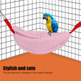 3 Sets Hamster Hammock Nests Banana Shape Hanging Winter Warm House Small Animal SuppliesRose Red
