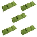 5Pcs Plant Growing Bags Wall Mounted Degradable 3‑Pockets Planter Garden AccessoryGreen In Australia - Darrahopens