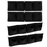 4Pcs 4 Pocket Plant Grow Bag Wall Mounted Reusable Degradable Felt Garden PlanterBlack In Australia - Darrahopens